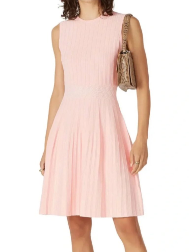 Ted Baker Balieey Sleeveless Knitted Dress Baby Pink Size 2